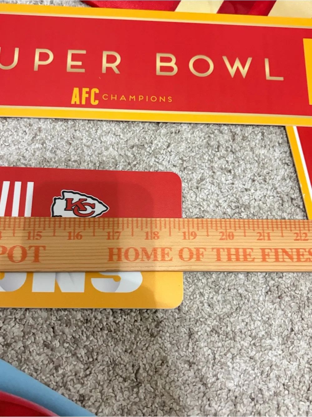 Lot Of 7 Kansas City Chiefs Super Bowl NFL Signs & Flag Wall Art Decoration NFL